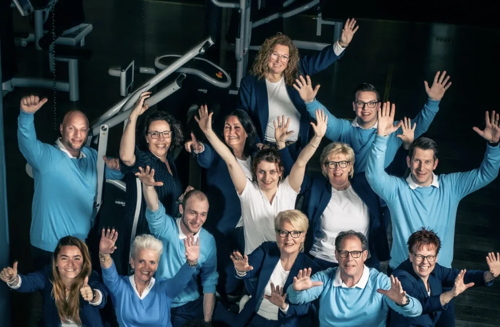 Team van Feedback4Sports juicht in de sportschool